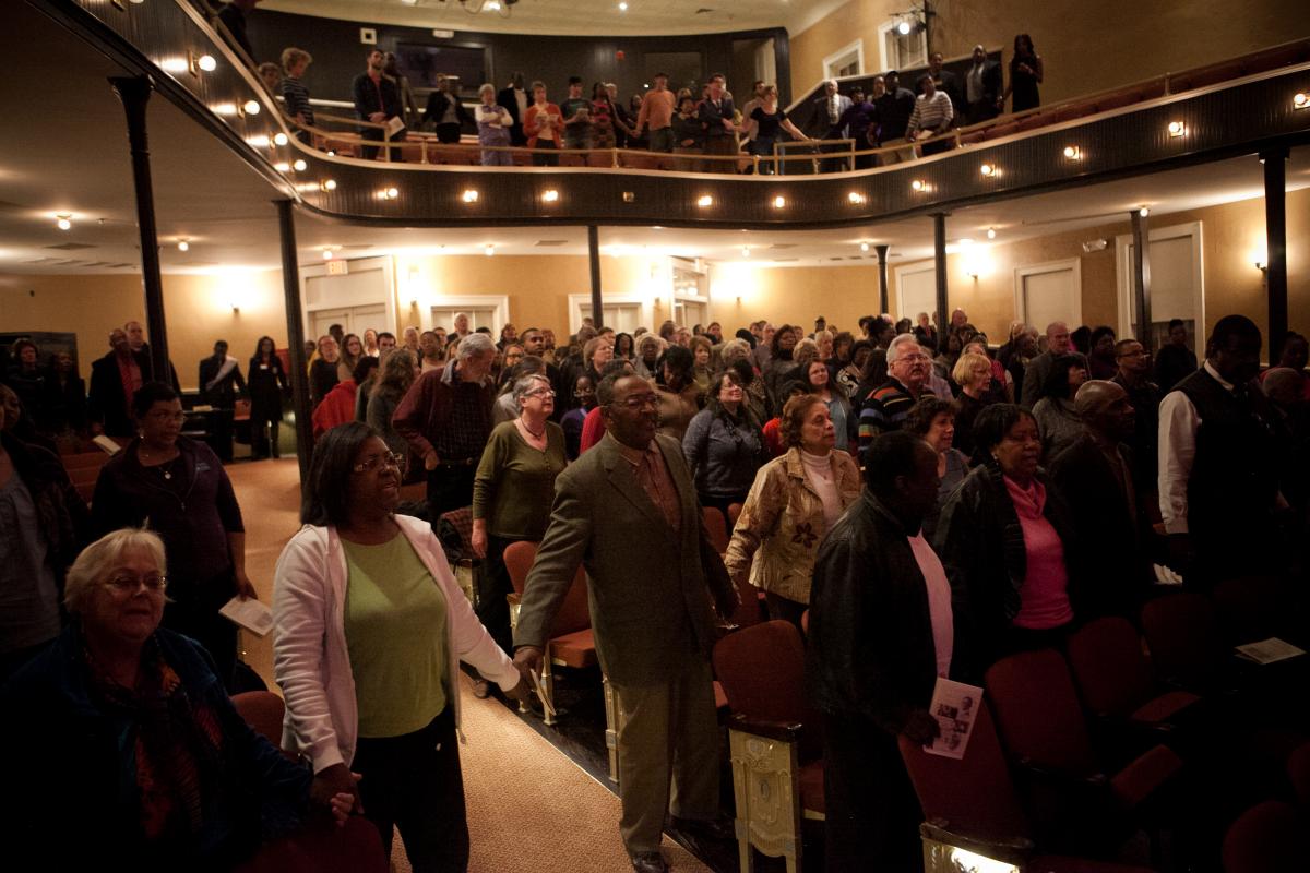 The audience at the ‘Food and Economic Justice Lecture presented by  Christina Hylton, Program Director for Athens Land Trust: Land for Conservation and Community as part of Institute for African American studies lecture series