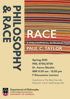 NEW course: Philosophy and Race (Spring 2021)