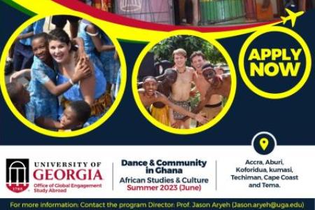 Ghana 2023 Dance and Community Study Abroad Program poster 